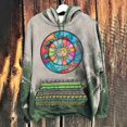 thumbnail image 2 of Fesfesfes Men's Hooded And WoMen's Hooded Retro Hooded Printed Tops Sweatshirt Sun And Moon Printed Letters Printed Distressed Tops Plus Size Clearance $10, 2 of 5