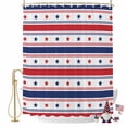 thumbnail image 2 of 4th of Shower Curtain, 48" x 72", July USA Flag Red Blue Stripes Waterproof Bathroom Curtain Washable Shower Curtain Set with 12 Hooks, 2 of 9