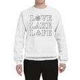 thumbnail image 2 of Wild Bobby, Anchor Wheels Love Lake Life, Unisex Crewneck Graphic Sweatshirt, White, 3X-Large, 2 of 4