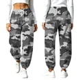 thumbnail image 5 of Karymi Halara Pants Women Camo Printed Joggers, Elastic Drawstring Waist Sweatpants with Hand Pockets, Elastic Cuffed Ankle Daily Sports Pants, 5 of 9