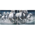 thumbnail image 3 of Coolnuti Riverside Running Horse Valances for Windows 36 Inch Small Window Blackout Valance Curtains Rod Pocket Window Curtains Treatment for Kitchen Bathroom Cafe, 1 Panel Home Decor, 3 of 7