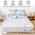 thumbnail image 5 of King Size Fitted Sheet Set - Blue Polka Dot 3 Piece Bedding Sets 16" Deep Pocket Fitted Sheet with 2 Pillowcases, Abstract Modern Art Dots Watercolor Brushed Microfiber Hotel Luxury Bed Sheets, 5 of 9