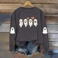 thumbnail image 5 of Halloween Sweatshirts for Womens Crewneck Ghost Printed Shirts Fall Winter Long Sleeve Sweaters Casual Blouses Loose Sweatshirt Pullover Top Halloween Costumes, 5 of 8