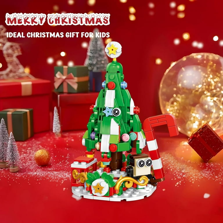 Christmas Village Building Set - 24 Piece Christmas Tree Toys For Kids Stocking Stuffers