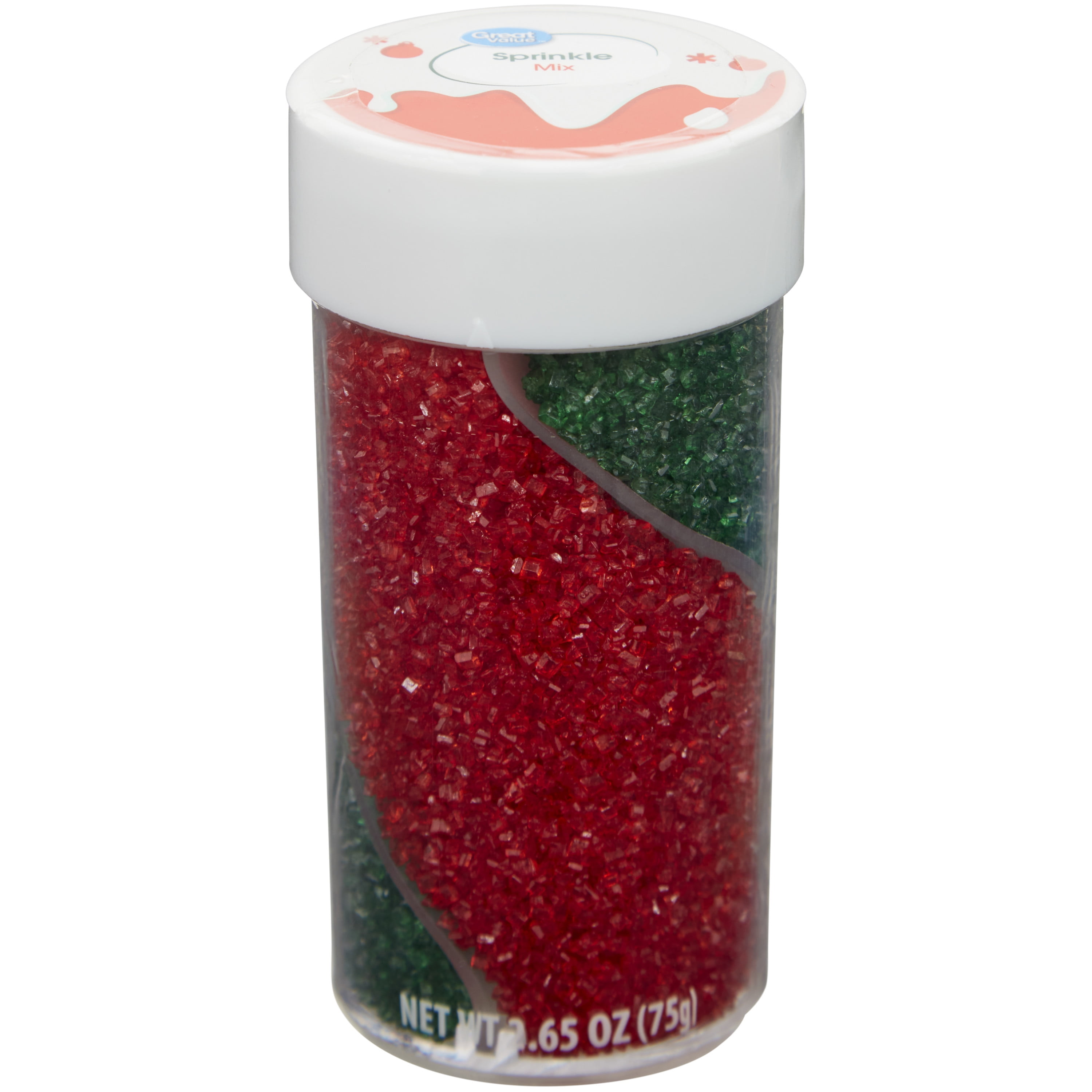 Great Value Red and Green Sanding Sugar Twist Bottle, 2.65 oz.