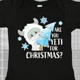 thumbnail image 4 of Inktastic Are You Yeti for Christmas with Yeti Holding Christmas Tree Boys or Girls Baby Bodysuit, 4 of 5