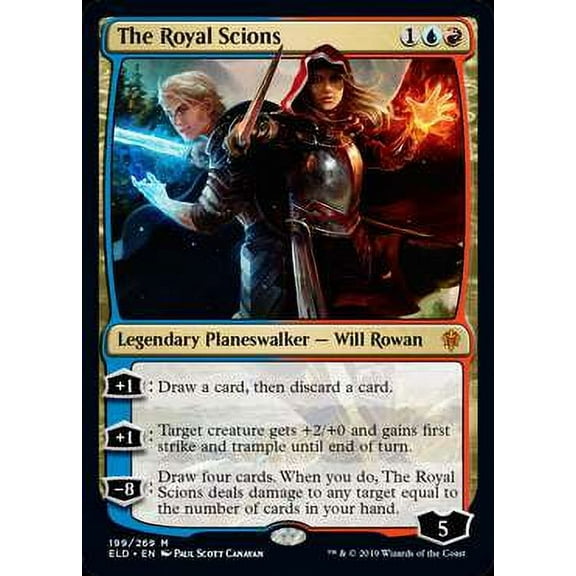 MtG Throne of Eldraine Mythic Rare The Royal Scions #199