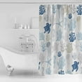 thumbnail image 2 of Shower Curtains Sets for Bathroom Decor Sea Turtle Blue Coral Seamless Waterproof Bathroom Curtain with Hooks, Ocean Starfish Seahorse for Bathroom Decor,36x72IN, 2 of 7