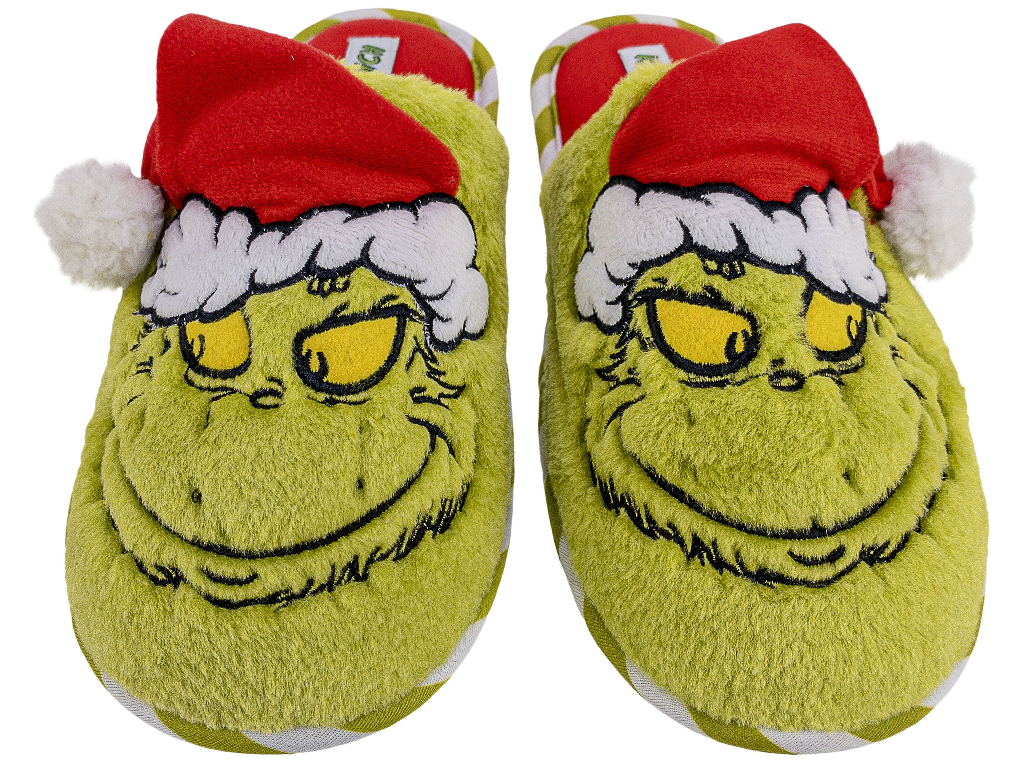 Seuss Gripper Slipper Socks Girls Plush Grinch Footlets Women's Christmas Dr