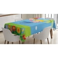thumbnail image 1 of Pinwheel Tablecloth, Little Boy and Girl Flying Fantasy Fairy Friendship Joyful Childhood Games Cartoon, Rectangular Table Cover for Dining Room Kitchen, 60 X 90 Inches, Multicolor, by Ambesonne, 1 of 3