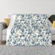 thumbnail image 1 of Fotbe Vintage Blue Floral Manta de Franela con Estampado, Manta Ultrasuave para Cama, Sofá, Auto, Hipoalergénica y Antibolitas-40"x30", 1 of 6