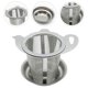 thumbnail image 2 of 1 juego de filtro de té de acero inoxidable, colador de residuos de té, infusor de té suelto, 2 of 5
