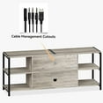 thumbnail image 7 of TV Stand Farmhouse Entertainment Center with Double Mesh Door Industrial TV Console Table with Storage Shelves for Televisions up to 65 inch, 7 of 7