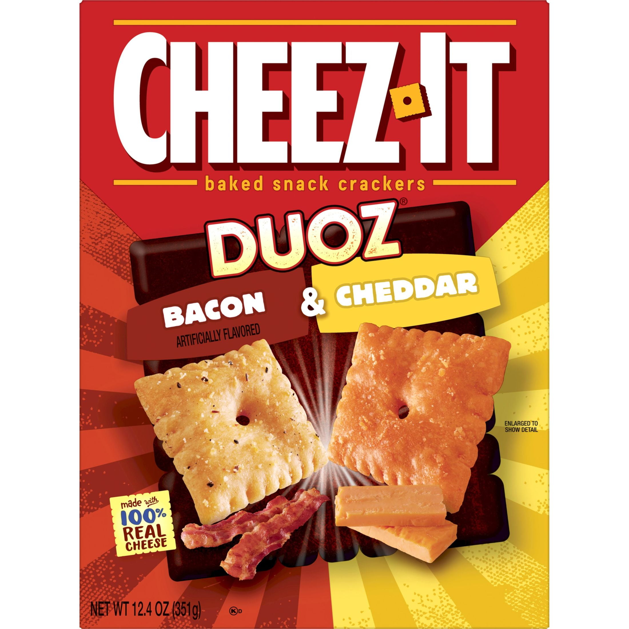 Cheez-It DUOZ Bacon and Cheddar Crackers 124 oz