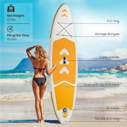 Naipo 120x30x6 Inflatable Paddle Board Stand Up Paddle Board SUP Board Ultra-Light (17LBS) For Summer Surfing, Orange