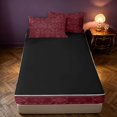 thumbnail image 4 of Homewish Hippie Sun and Moon Zipper Twin Comforter Sets with Fitted Sheet and 2 Pillowcases, Red Aztec Zipper Bedding Set, Black Reversible, 4 of 7
