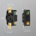 thumbnail image 5 of L14-30R Twist Lock Receptacle 125/250V 30A UL Listed Flush Mounting Connector Socket, Industrial Grade V-0 Flammability 3 Pole 4 Wire Grounding, 5 of 7