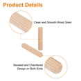 thumbnail image 3 of Uxcell 120 Paquete 3/8" x 2" Clavos de Dowel de Madera, Pin de Fluta Ranurada para Trabajos de Madera, 3 of 6