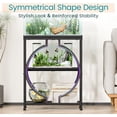 thumbnail image 2 of 20 Gallon Fish Tank Stand with 3-Tier Storage – Heavy Duty Metal Aquarium Stand, 24.02 x 11.81 x 30.51 Inches, Black, for Home & Office Use, 2 of 8