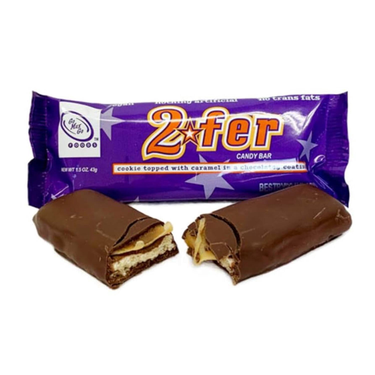 GoMaxGo 2fer Vegan Candy Bars – 12 Count Box – Dairy-Free Chocolate with Cookie & Peanut Butter