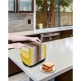 thumbnail image 3 of Yellow Brown Toaster Cover 2 Slice, Small Kitchen Appliance Covers, Farmhouse Wood Grain Vintage Striped Toaster Oven Cover with Loop, Bread Machine Cover Polyester Dust Cover Protection, 3 of 4