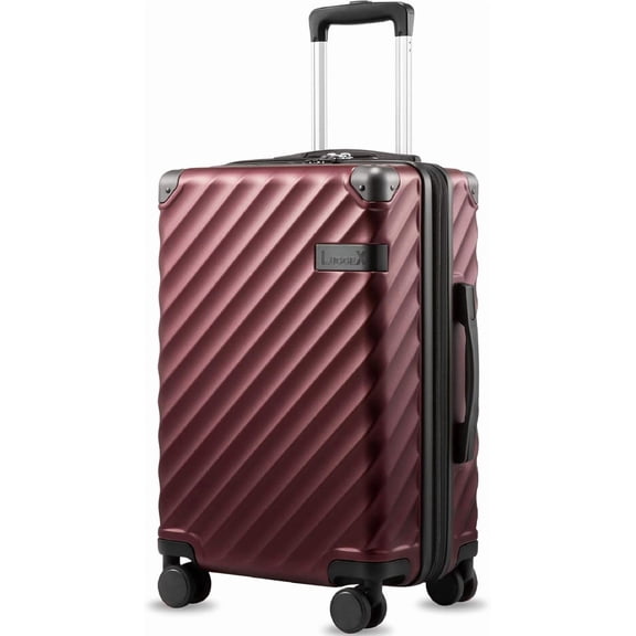 Carry-On Luggage, 20-Inch Expandable Hard Shell Suitcase with 8 Silent Spinner Wheels, Airline Approved (22x14x9 in)