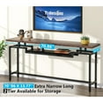 thumbnail image 3 of 70 inch Console Table Narrow Long Behind Sofa Table with 2 Ties Brown, 3 of 5