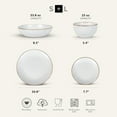 thumbnail image 2 of Stone Lain Brasa Modern Stoneware 16 Piece Dinnerware Set, Service for 4, White, 2 of 8