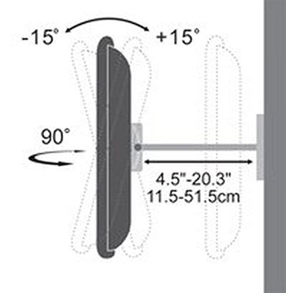 2xhome - Universal TV Wall Mount Tilt and Swivel Full Motion Articulating Dual Arm Extended Arm for 35" 40" 45" 50" 60" 65" 70" 75"