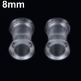 thumbnail image 2 of Anvazise 1Pair Silicone Flesh Tunnel Double Flared Saddle Ear Plug Gauge Unisex Piercing Clear 8 mm, 2 of 13