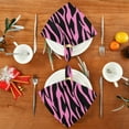 thumbnail image 4 of GZHJMY Zebra Stripe Cloth Napkins Set of 1, Reusable Washable Oversized Table Napkins for Family Wedding Dinner Party Home Decor, 20 Inch Decorative Washcloths, 4 of 7
