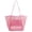 Pink, variant on Women Crochet Bag Summer Tote Bag Mesh Shoulder Bag Lightweight Woven Purses Bag for Vacation, Khaki