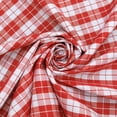thumbnail image 5 of Set of 2 Pieces of Opaque Perforated Curtains with 2 Tiebacks Plaid Pattern Window Decoration for Bedroom Indoor Red H/W 120/80cm, 5 of 5