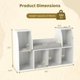 thumbnail image 3 of Costway 40”Kids Bookshelf with Reading Nook, 6 Storage Cubbies & Seat Cushion for Playroom, 3 of 11