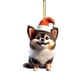 thumbnail image 2 of Adorno colgante de Navidad para perro - Pequeña mochila acrílica para coche y decoración para árbol, casa, pared, regalos, 2 of 6