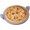 Glazed, variant on PLERISE Glazed Round Pizza Stone with Handles, 13 Inch Baking Stone for Oven & Grill, Crispy Crust Pizza Pan for Home Kitchen & Outdoor BBQ