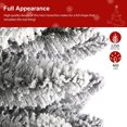 thumbnail image 4 of Alupssuc 9ft Prelit Snow Flocked Artificial Pencil Slim Christmas Tree with 460 Warm White Lights, 1250 Fully Snowed Branch Tips, 4 of 7