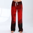 thumbnail image 5 of WTOBBY Women's Festive Halloween Print Drawstring Waist Casual Pants with Vibrant Designs, Comfortable Trousers Cut for Autumn Celebrations and Everyday Fun Wear,Deep Red XL, 5 of 6
