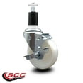 thumbnail image 2 of 4 Inch Nylon Swivel 1-1/2 Inch Expanding Stem Caster with Brake SCC, 2 of 2