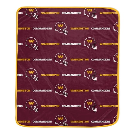 Pegasus Washington Commanders 60" x 72" Repeat Helmet Wordmark Ultra Soft Blanket