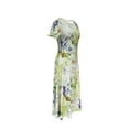 thumbnail image 4 of Blossoming Floral Print Dress - Comfortable Crew Neck, Stylish Short Sleeves, 4 of 11