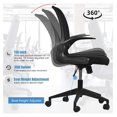 thumbnail image 4 of Bennium Foldable Office Chair - Home Office Desk Chairs with -Up Arms and Foldable Backrest, Mesh Computer Chair Foldable Executive Office Chair (Black), 4 of 8