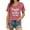 Pink, variant on Vetement Femme ete 2025 Ladies V NeckPrinted Short Sleeve T Shirt Casual Style Summer Top Women's Long Sleeve Tee Shirts Women Summer T Shirts Casual Fit Top Work Women Loose Womens Athletic XL