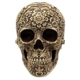 thumbnail image 2 of Estatuilla De Cráneo De Resina Zulema Adorno De Halloween Ornamento Retro, 2 of 8