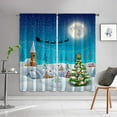 thumbnail image 3 of Goory Christmas Window Curtain Slot Top Window Treatments Rod Pocket Window Drapes Style B W:42''x L:91'', 3 of 6