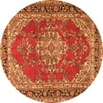 thumbnail image 1 of Ahgly Company Indoor Round Medallion Orange Traditional Area Rugs, 6' Round, 1 of 1