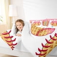thumbnail image 4 of Erosebridal Pink Ice Cream Drip 7-Piece Bedding Comforter Set,Kids Ball Games King Bedding Sets For Baseball Lover,Reversible, 4 of 7