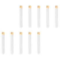 PAMINGONO 10Pcs Test Tubes with Cork for Chemical Mixing Transparent Glass