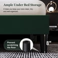 thumbnail image 4 of Amolife Full Size Bed Frame, Velvet Platform Bed with Upholstered Wingback Headboard, No Box Spring Needed, Green, 4 of 12