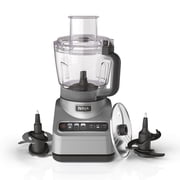 Ninja Food Processor 9-Cup, 3 Auto-iQ Presets, Chop Slice Shred, Dishwasher Safe, BN600 Silver
